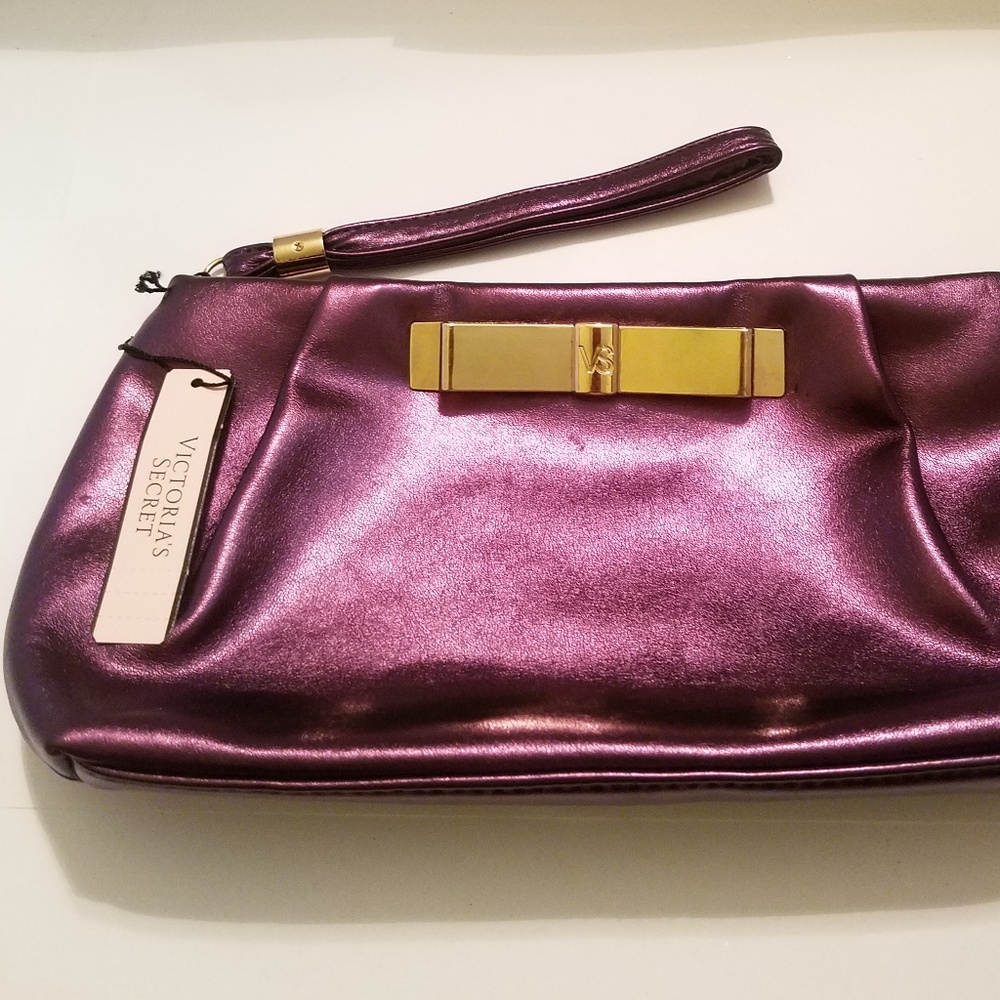Victoria's Secret Metallic Clutch Wristlet Bag NWT